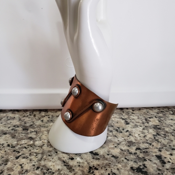 Modernist Copper Silver Cuff Rare Renoir Cuff Bracelet - Picture 5 of 7